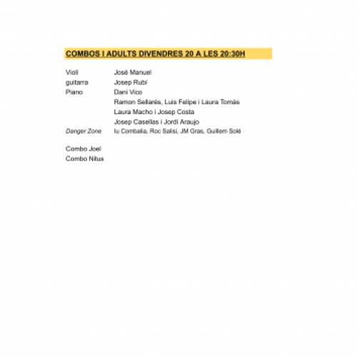 audicio juny 2025 divendres 1